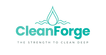 CleanForge logo with a blue droplet and green text on a white background